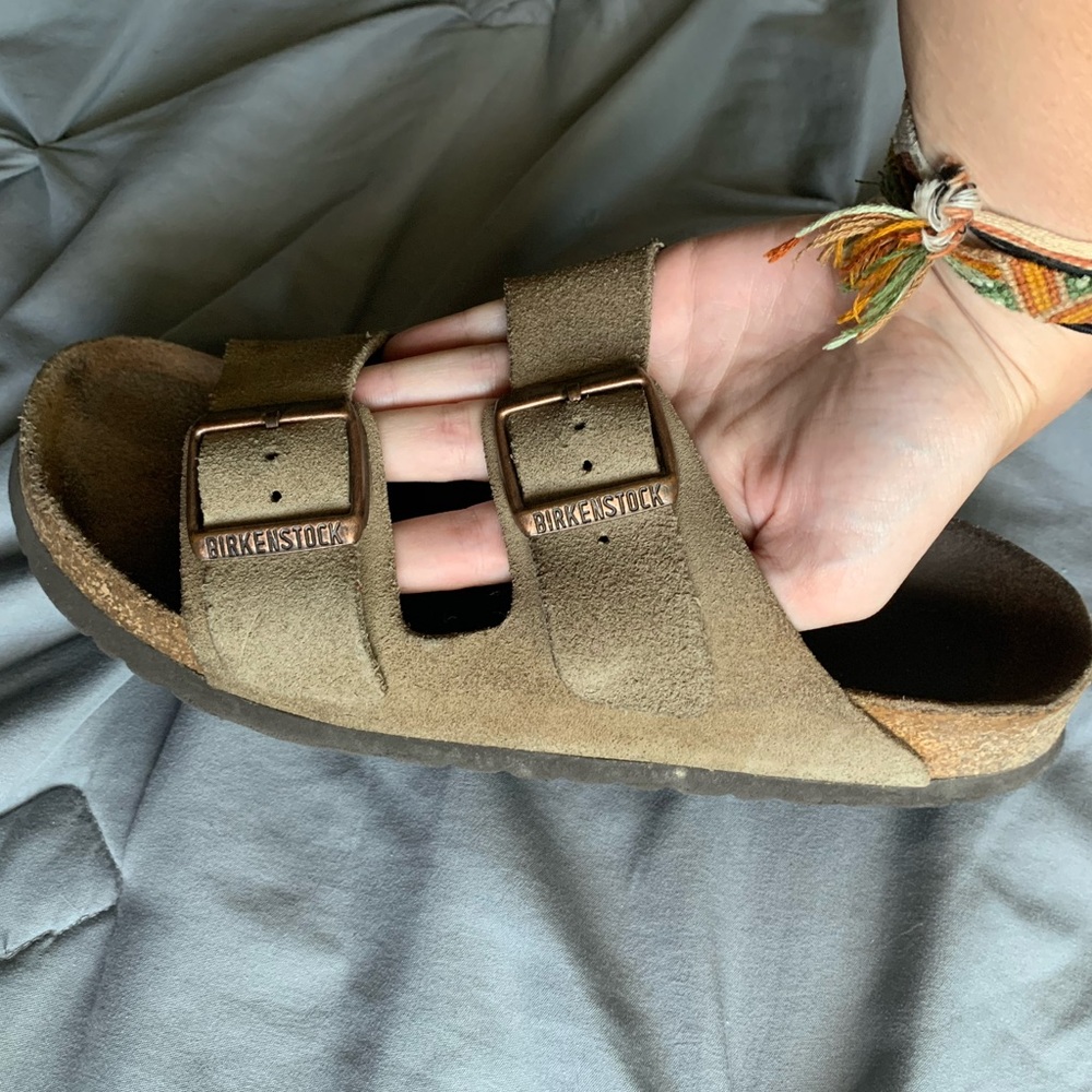 Arizona Suede Leather Birkenstock’s (Taupe)